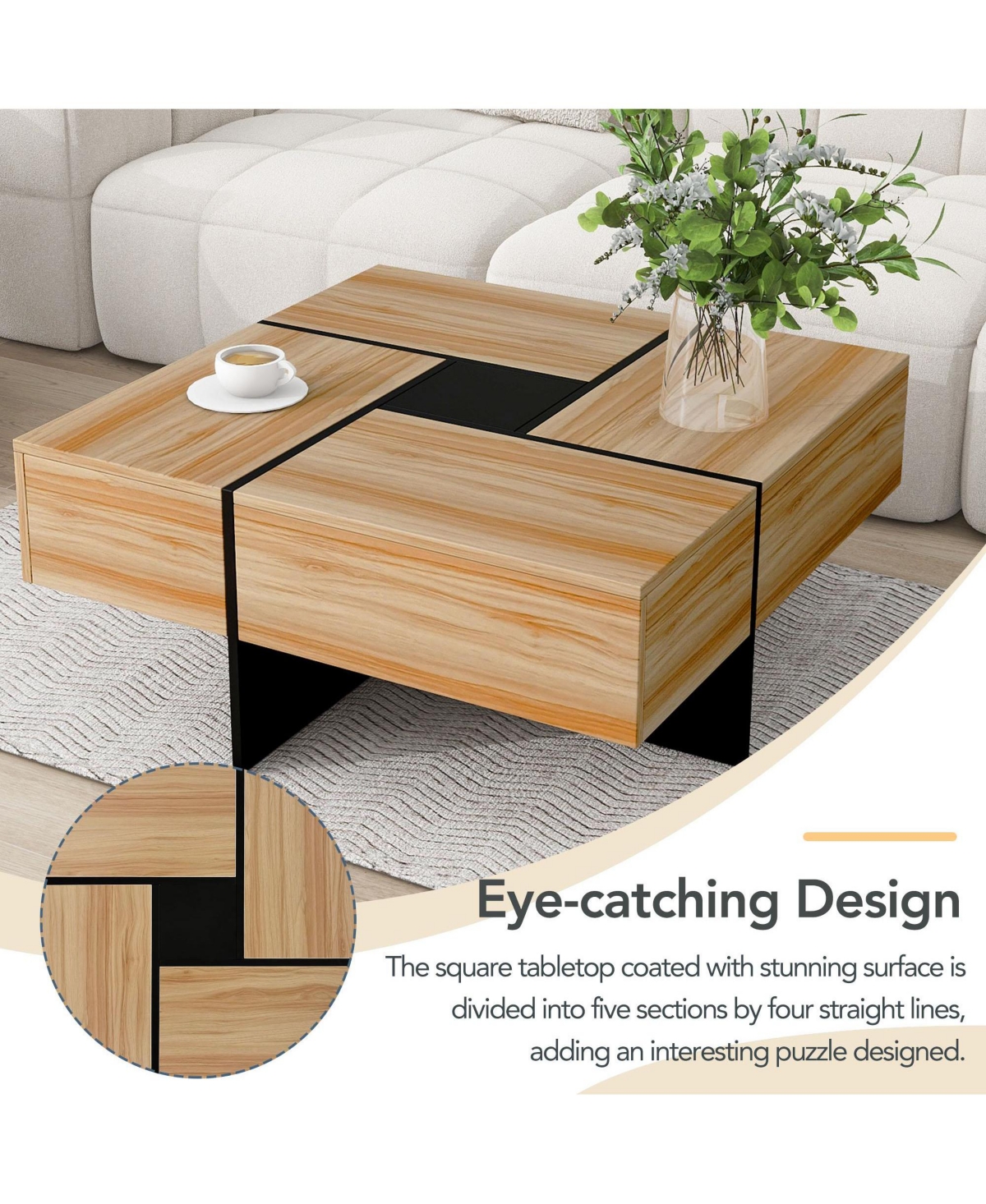 Slickblue Unique Design Coffee Table – 31.5