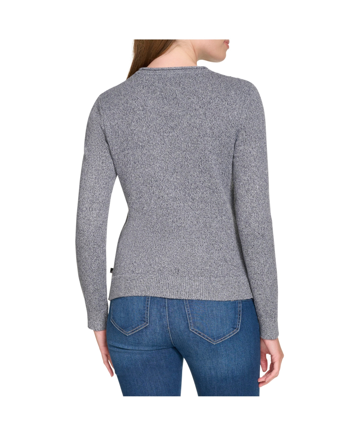 Nautica Jeans Women's Roll Neck Stacked Cable Sweater