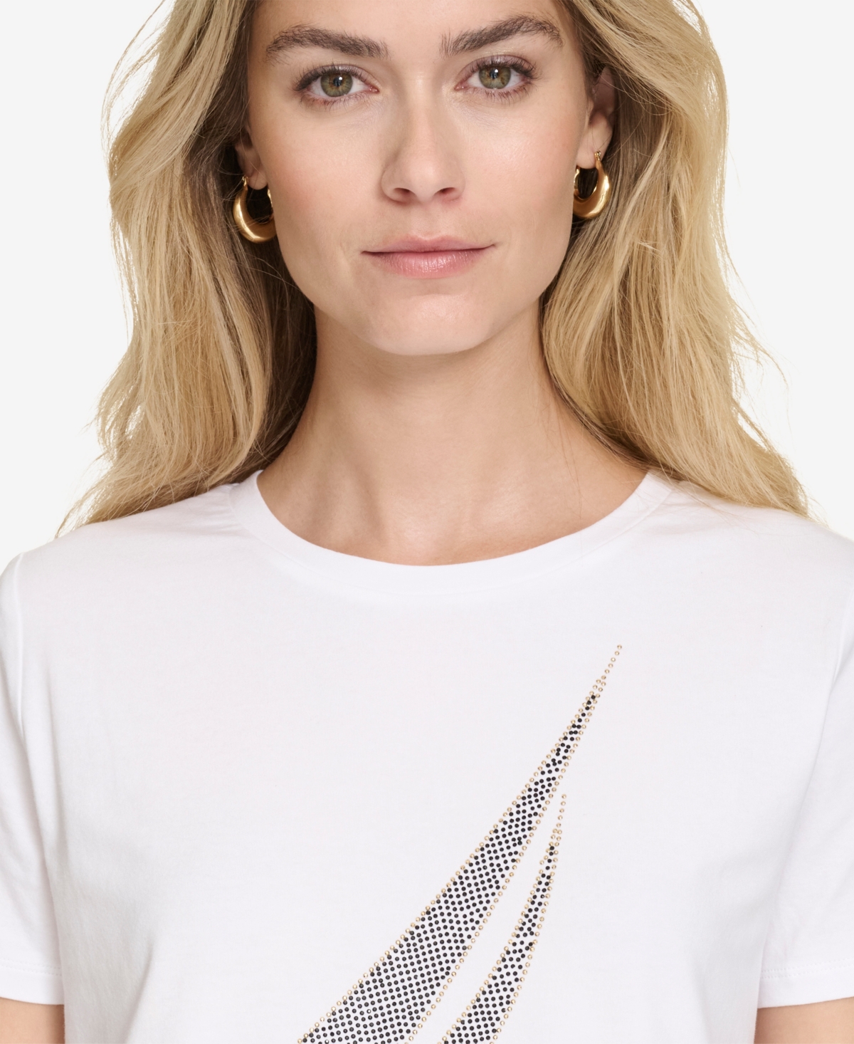 Nautica Jeans Women's Embellished Logo Crewneck T-Shirt