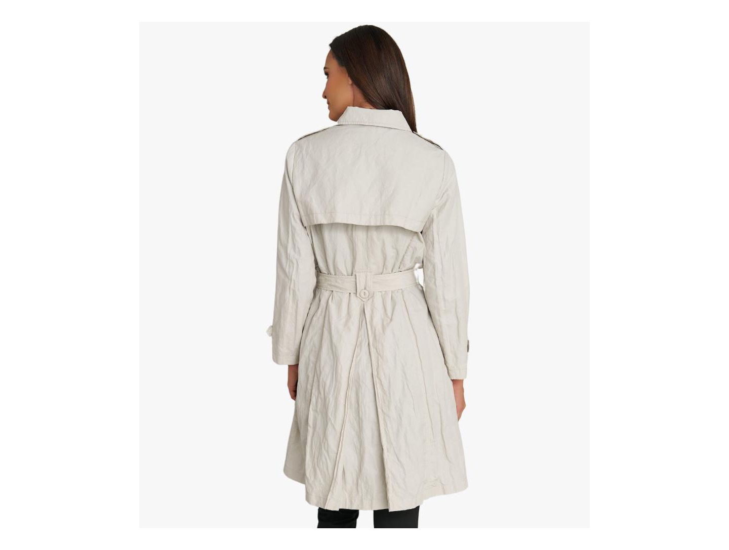 Женское пальто Stella Carakasi Belted Water-Resistant Button Front Trench, цвет: Берёзовый — фото 5