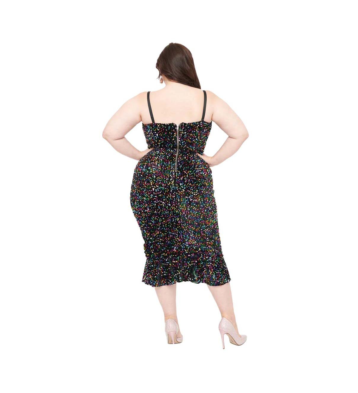 Unique Vintage Plus Size Spotlight Strapless Wiggle Dress