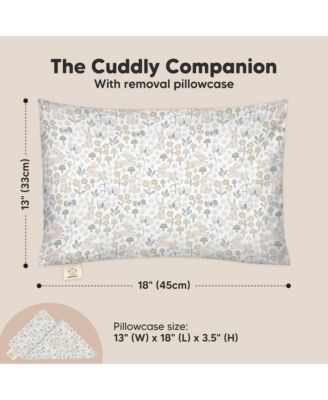Cuddly Toddler Pillow with Pillowcase, 13X18 Kids Pillow for Sleeping, Small Travel Pillows, Nursery Pillow