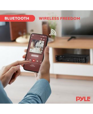 Wireless Bluetooth Home/PA Mixing Amplifier With USB Playback, Micro SD Card Reader, Optical/Coaxial Inputs, 500 Watt