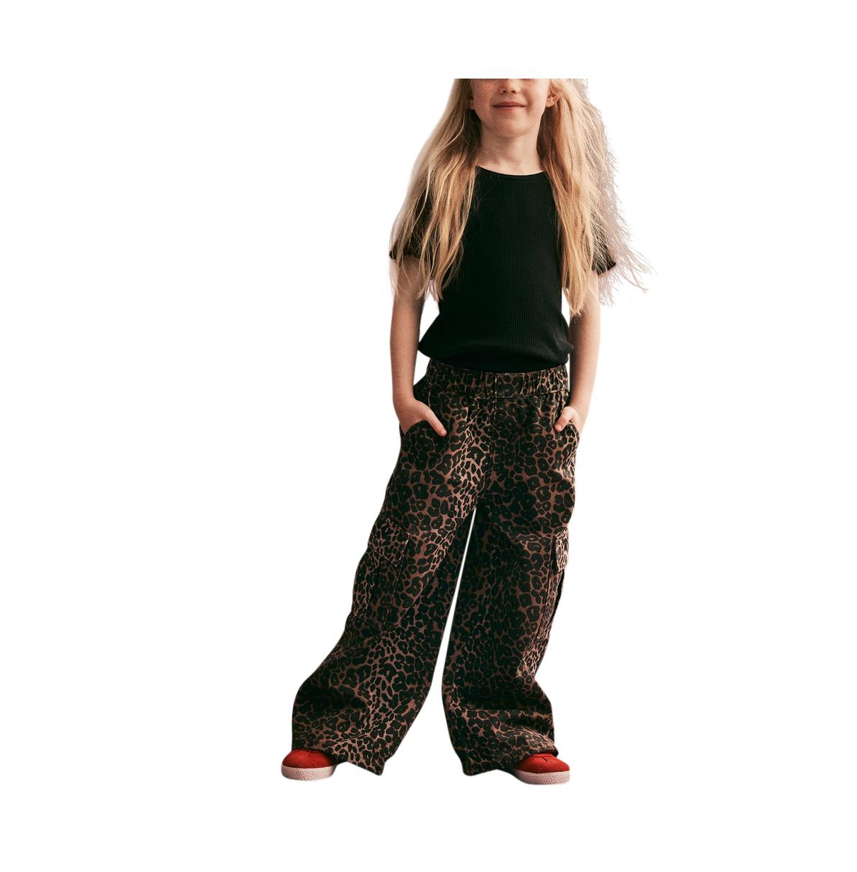 Cotton On Little Girls Little/Big Kaillee Wide Leg Pant -leopard
