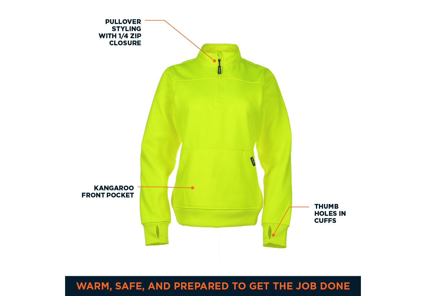 Женская толстовка RefrigiWear Quarter-Zip Fleece, цвет: Чёрный — фото 6