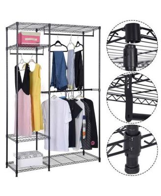 Slickblue 4 Tiers Clothing Storage Rack Black - Macy's