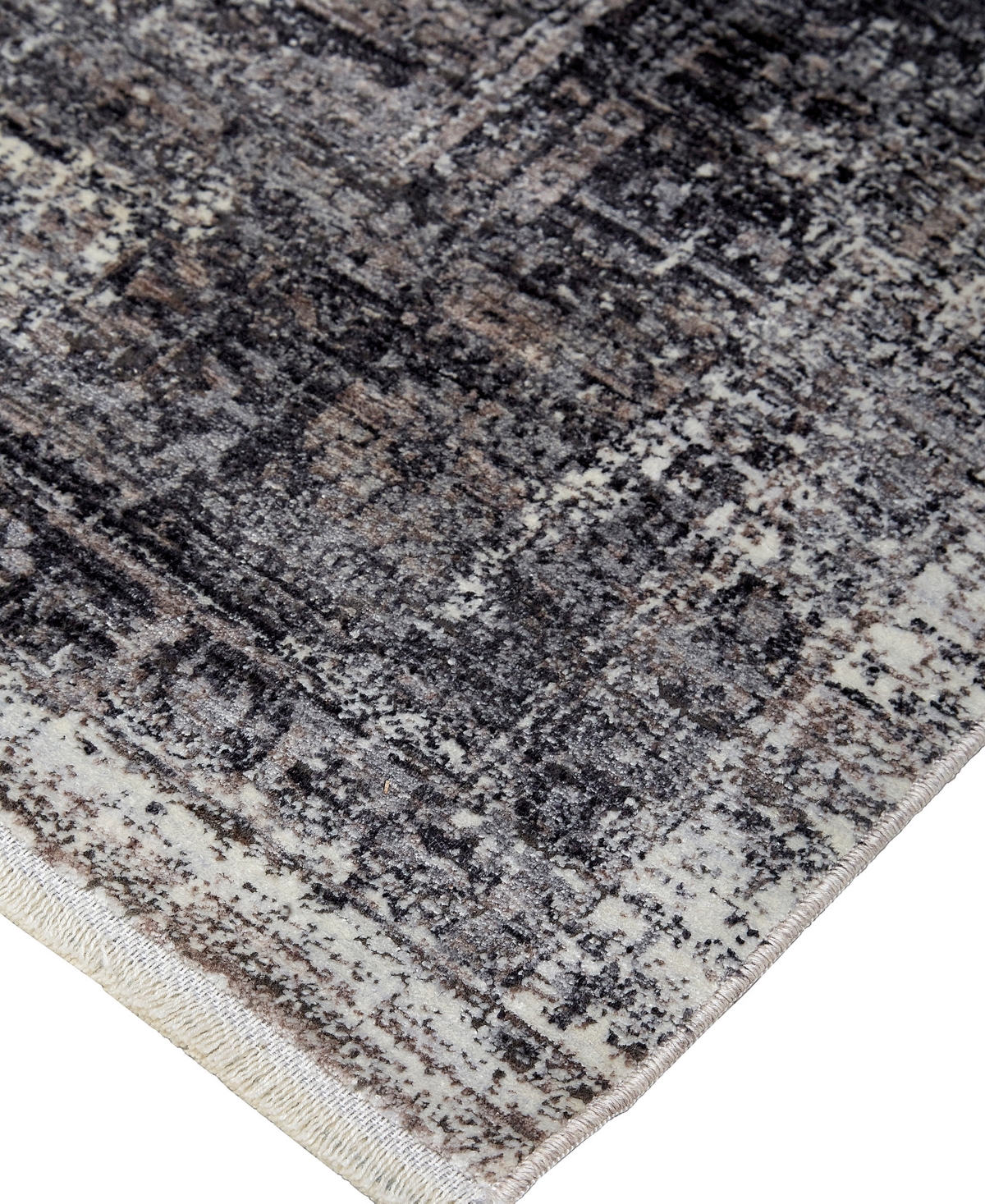 Shop Feizy Sarrant 3966f 7'10"x9'10" Area Rug In Gray