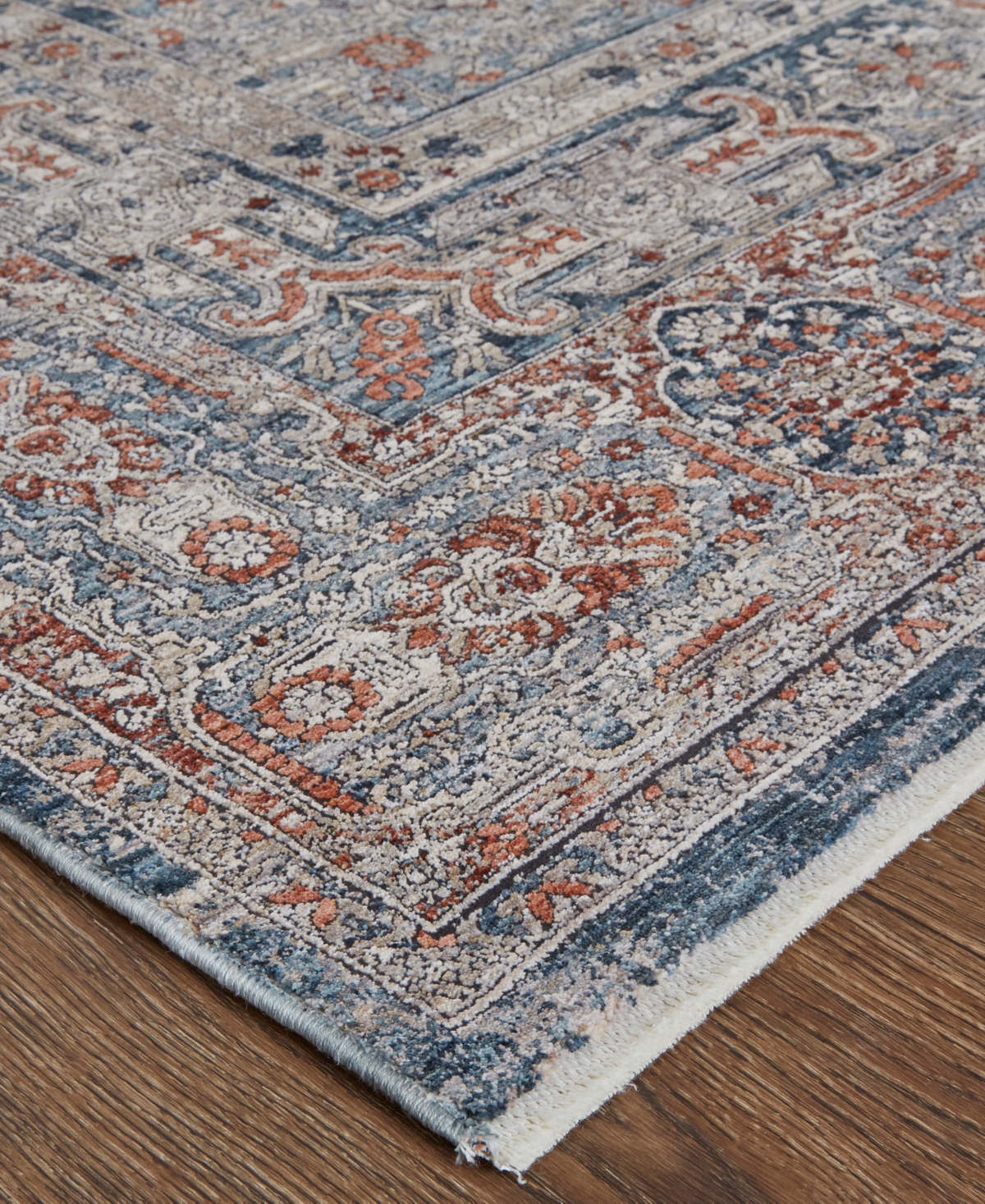Shop Feizy Marquette 3778f 2'8"x8' Runner Area Rug In Gray,ivory