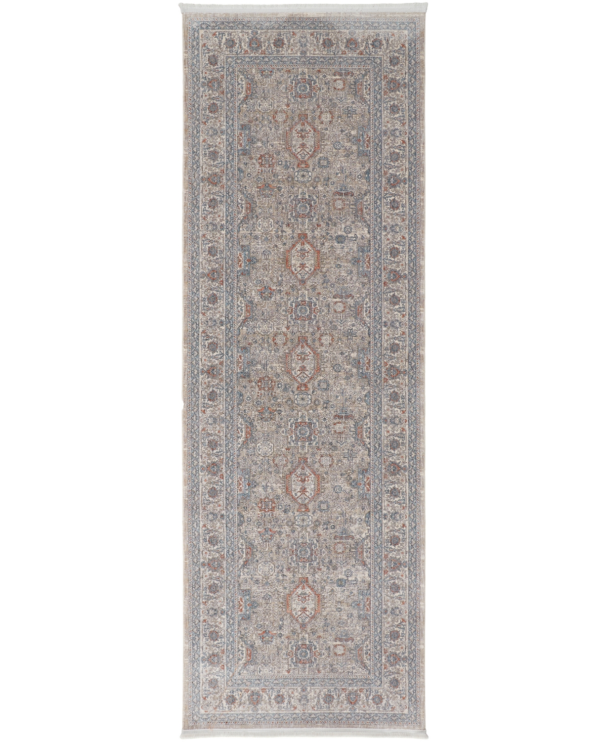Shop Feizy Marquette 3761f 2'8"x12' Runner Area Rug In Taupe,gray