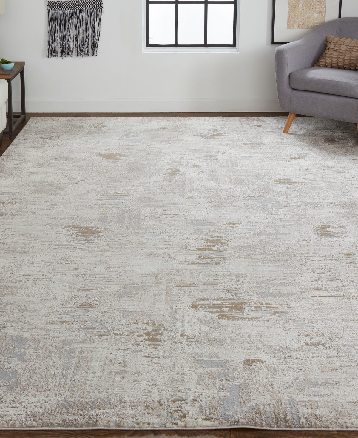 Shop Feizy Vancouver 39fhf 8'x10' Area Rug In Ivory,gray