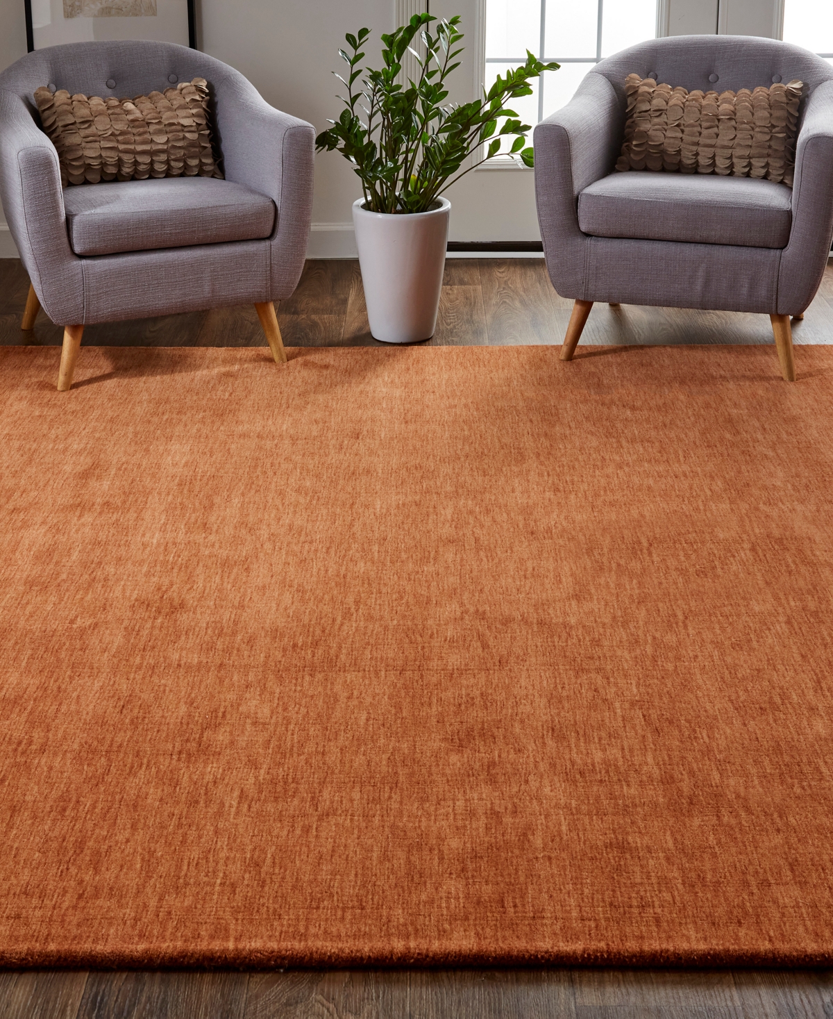Shop Feizy Luna 8049f 2'x3' Area Rug In Orange