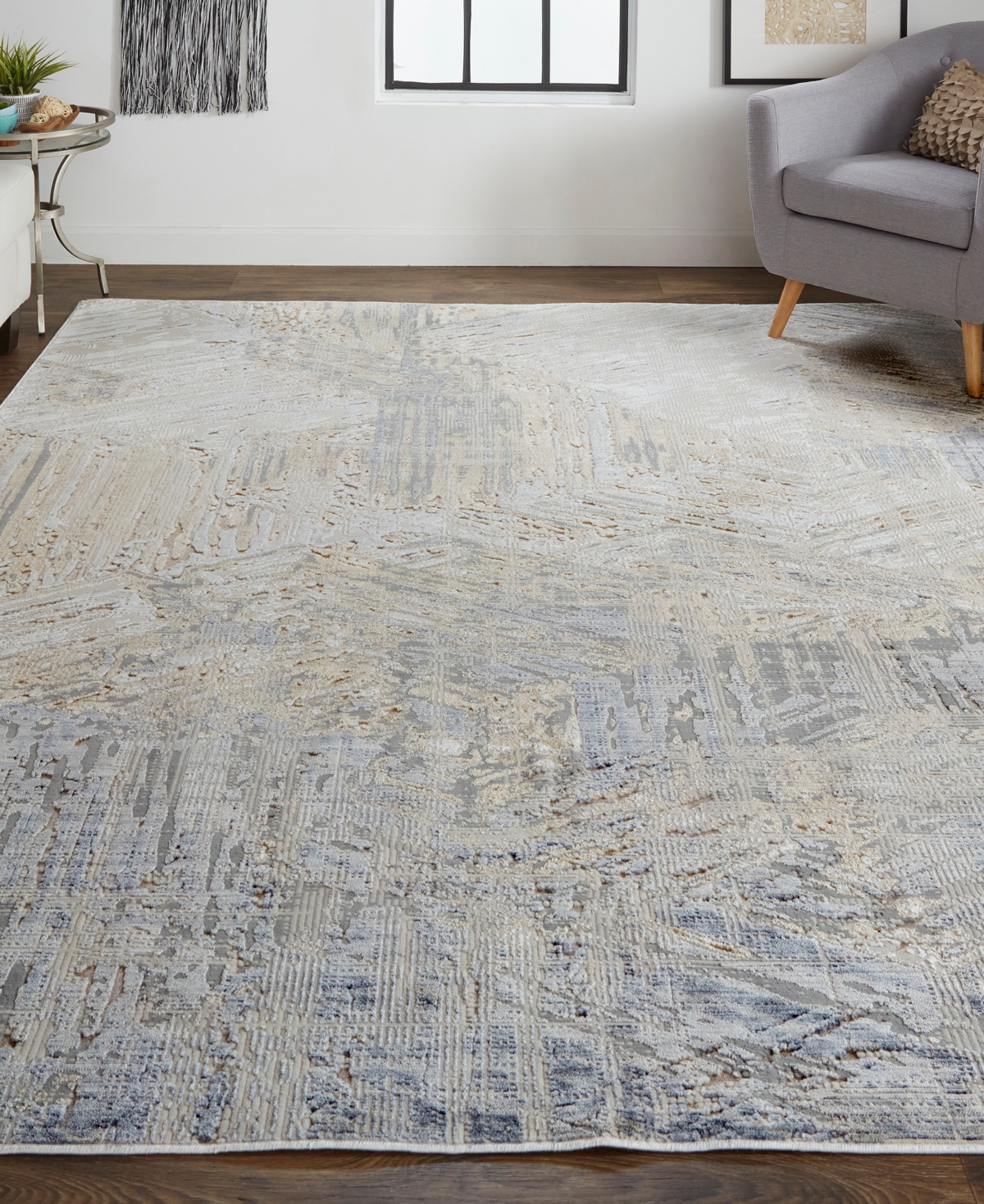 Shop Feizy Laina 39g6f 4'x6' Area Rug In Tan,ivory