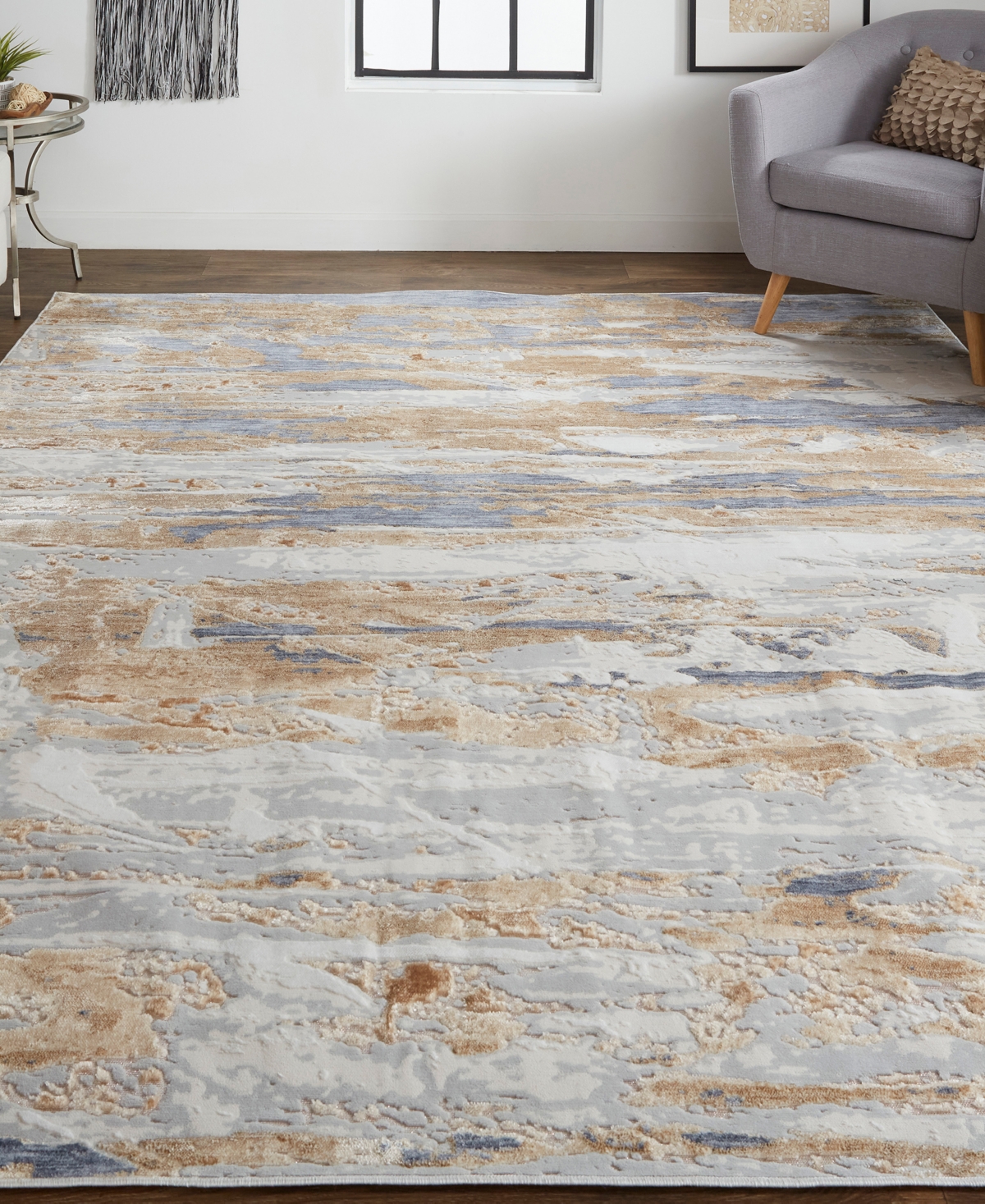 Feizy Laina 39g5f 4'x6' Area Rug In Tan,orange