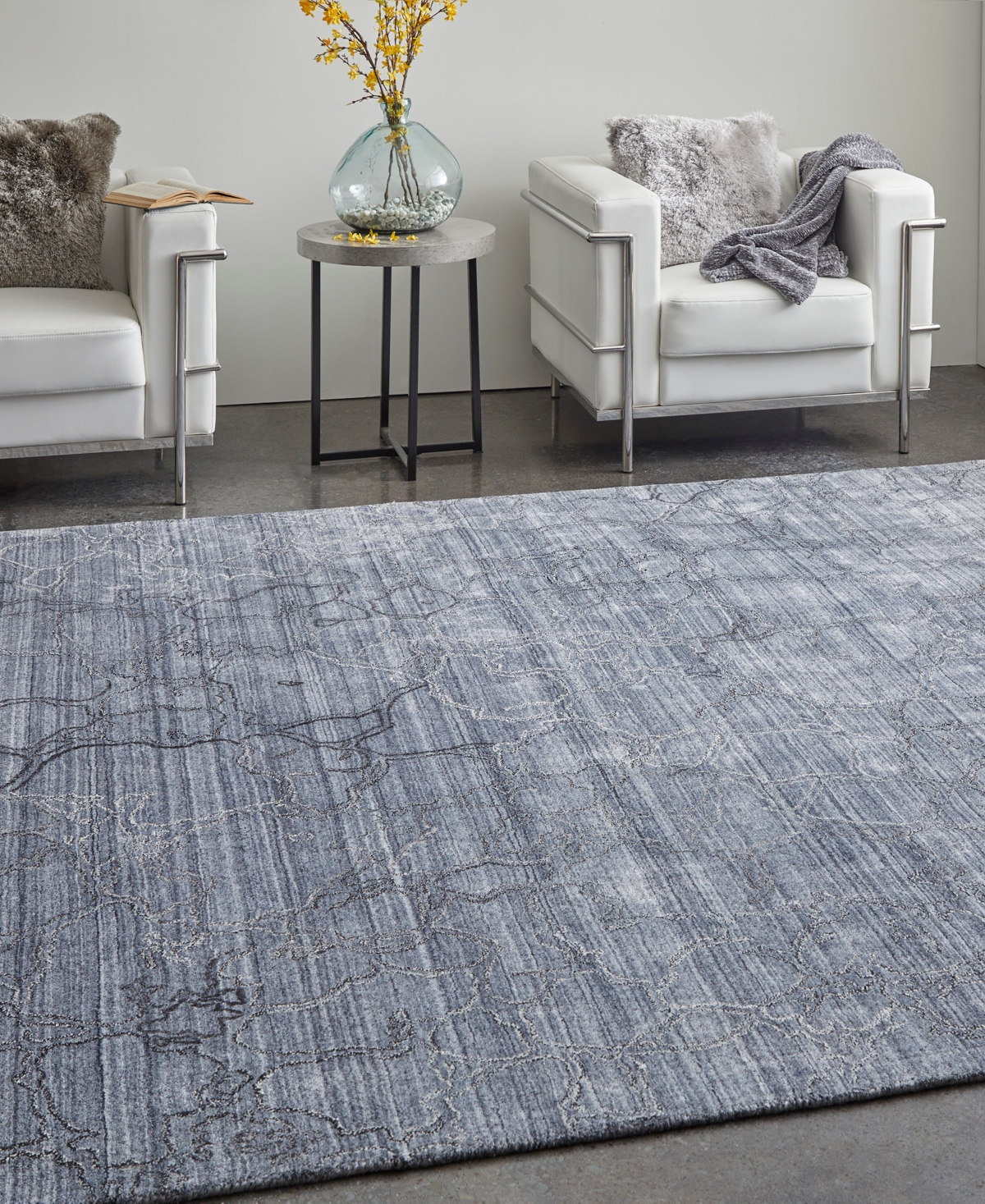 Feizy Whitton 8892f Area Rug, 5' X 8' In Gray,blue
