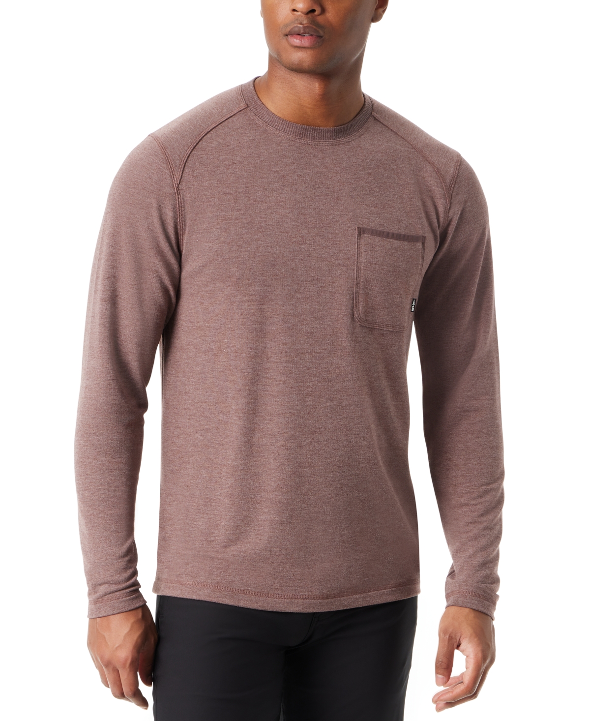 BASS OUTDOOR MEN'S LONG-SLEEVE RIBBED T-SHIRT 