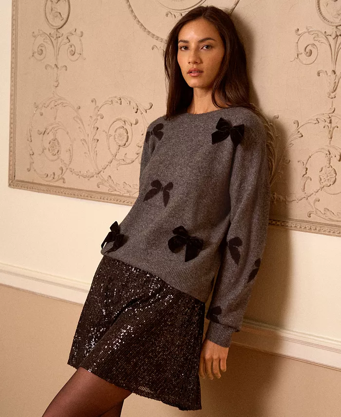 Women's Bow Appliqu&eacute; Sweater - thumbnail 6
