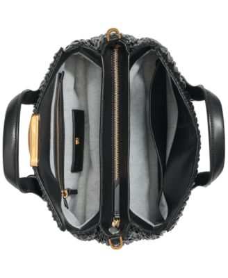 Amagansett Soft-Rolled Pleated Satchel with Sculpted Magnet Closure