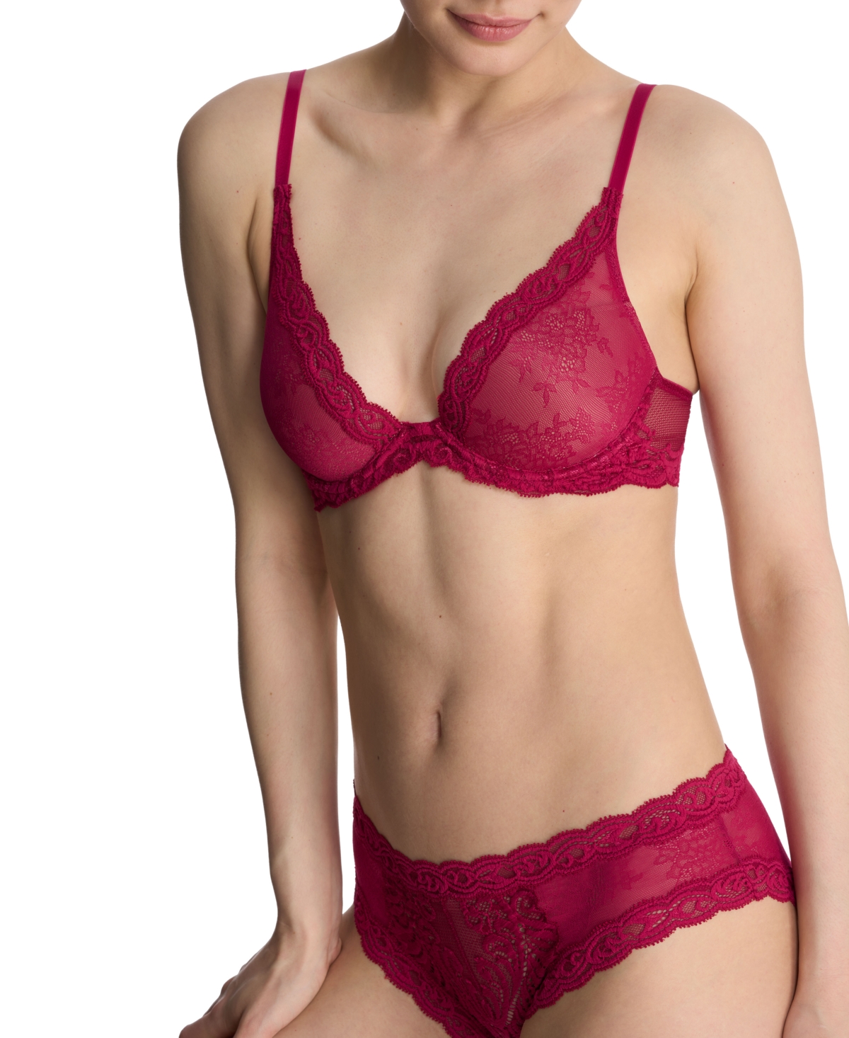 Natori Feathers Hipster Briefs In Primrose Lace