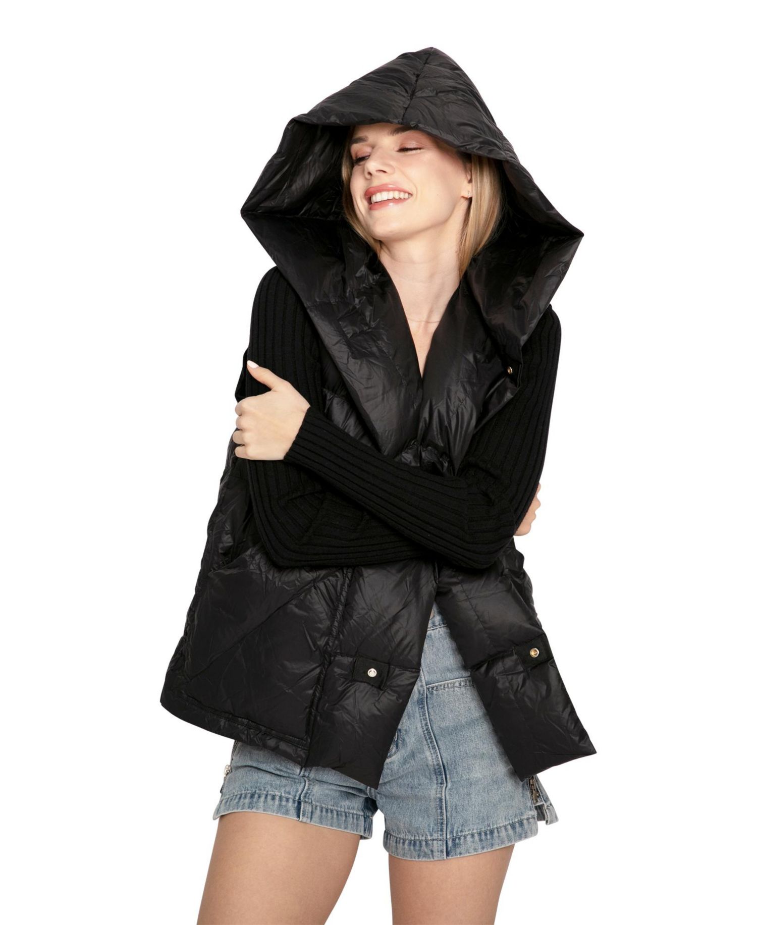 Women's Over My Head Hooded Puffer Vest
