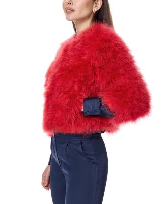 Women's Collarless Feather Bolero