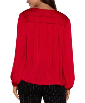 Women's Smocked V-Neck Top