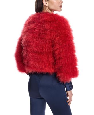 Women's Collarless Feather Bolero