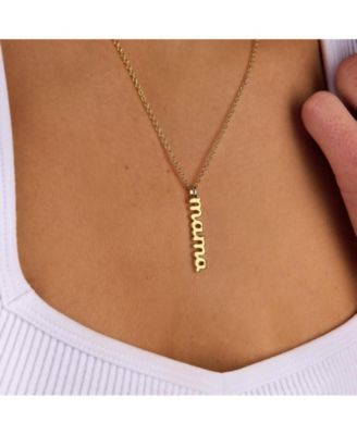 MAMA Pendant Charm Necklace in 14K Gold-Plated Sterling Silver