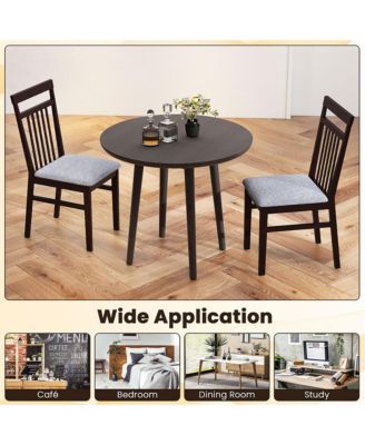 Upholstered Dining Chair Set of 4 Kitchen Armless Padded w/ Slanted Backrest