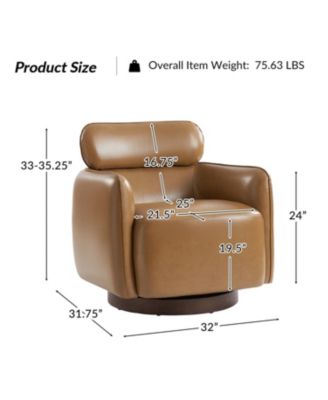 Adjustable Headrest Rick Modern Swivel Chair