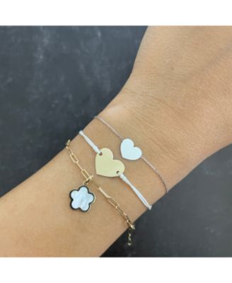 Mother of Pearl Flower Charm 14K Gold