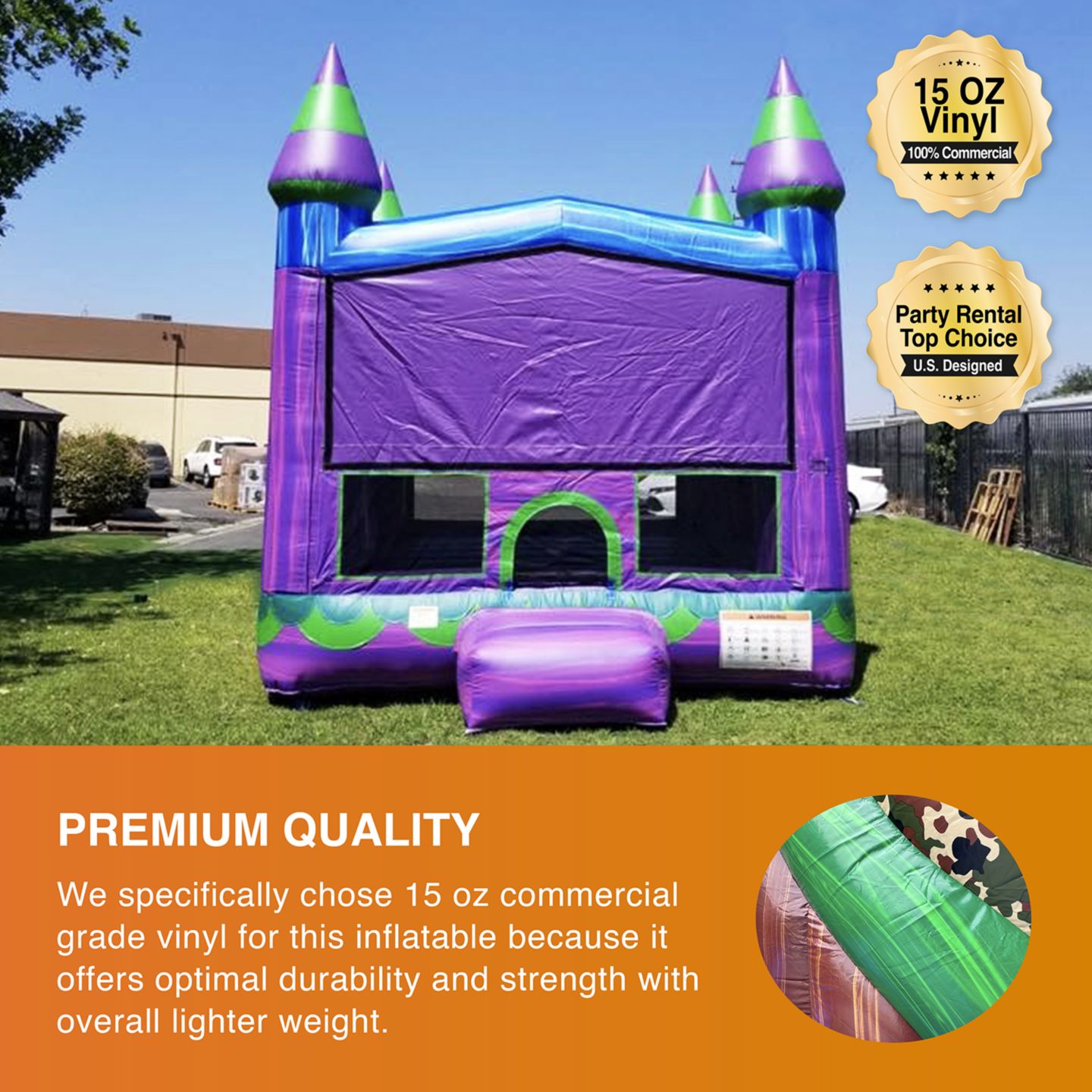 Детская игрушка Jumporange Mermaid Commercial Grade Bounce House for Kids (with Blower), цвет: Open Miscellaneous — фото 1