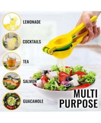 2-in-1 Metal Manual Lemon Squeezer – Sturdy Hand Juicer for Max Extraction