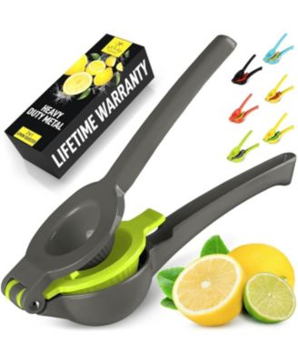 2-in-1 Metal Manual Lemon Squeezer – Sturdy Hand Juicer for Max Extraction