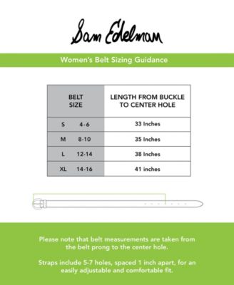 Women's Glossy Pebble Grain Textured Leather Belt