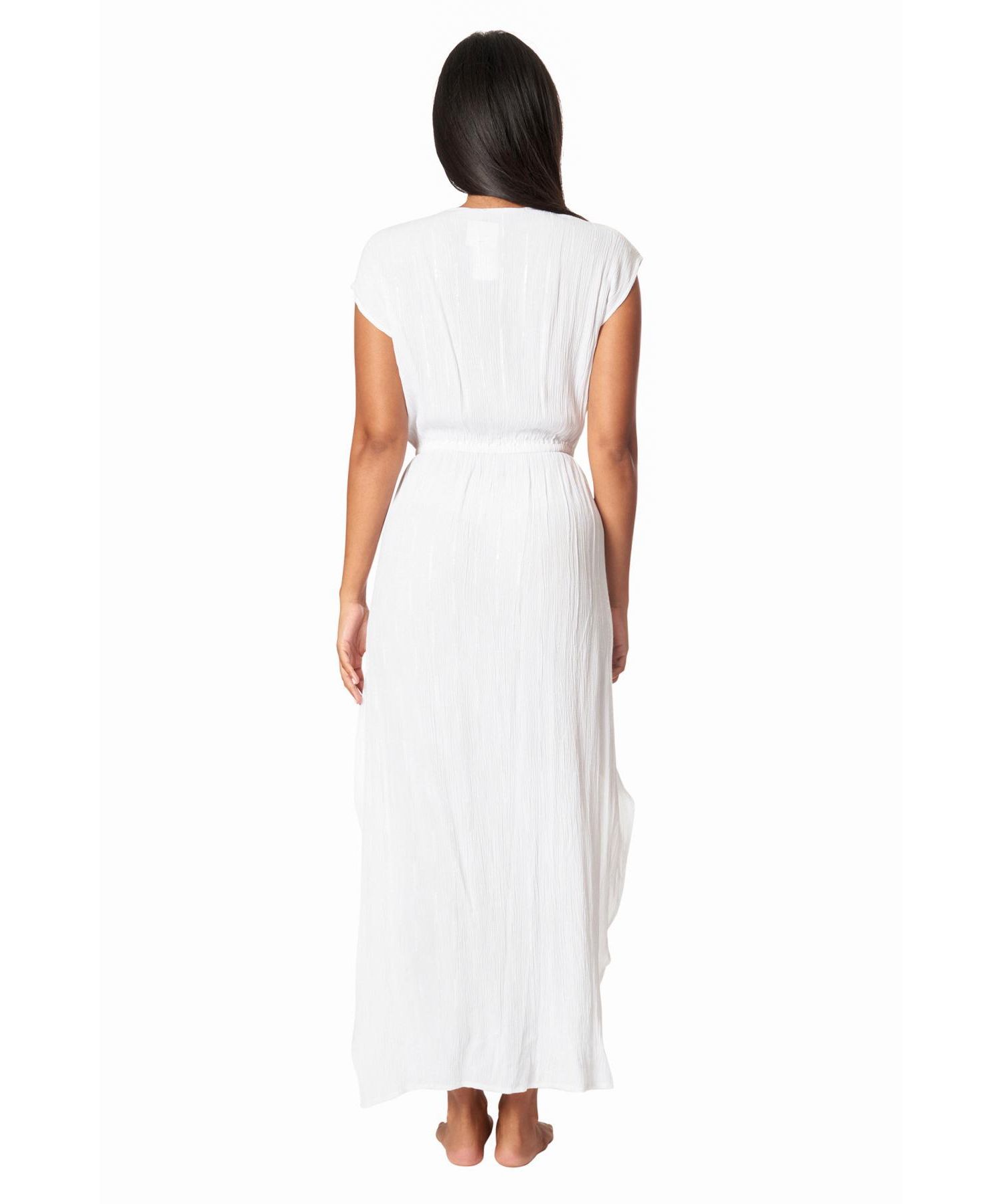 Women's Eyelet High Low Cover Up