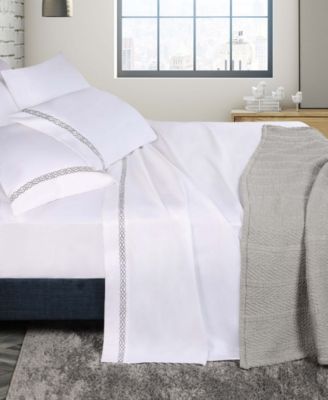 Egyptian Cotton 1000 Thread Count Embroidered Bed Sheet Set, California King