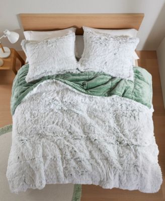 Malea Shaggy Faux-Fur 3-Pc. Comforter Set, Full/Queen