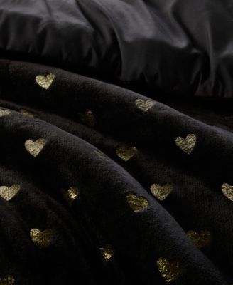 Rosalie Metallic Heart 4-Pc. Comforter Set, Full/Queen