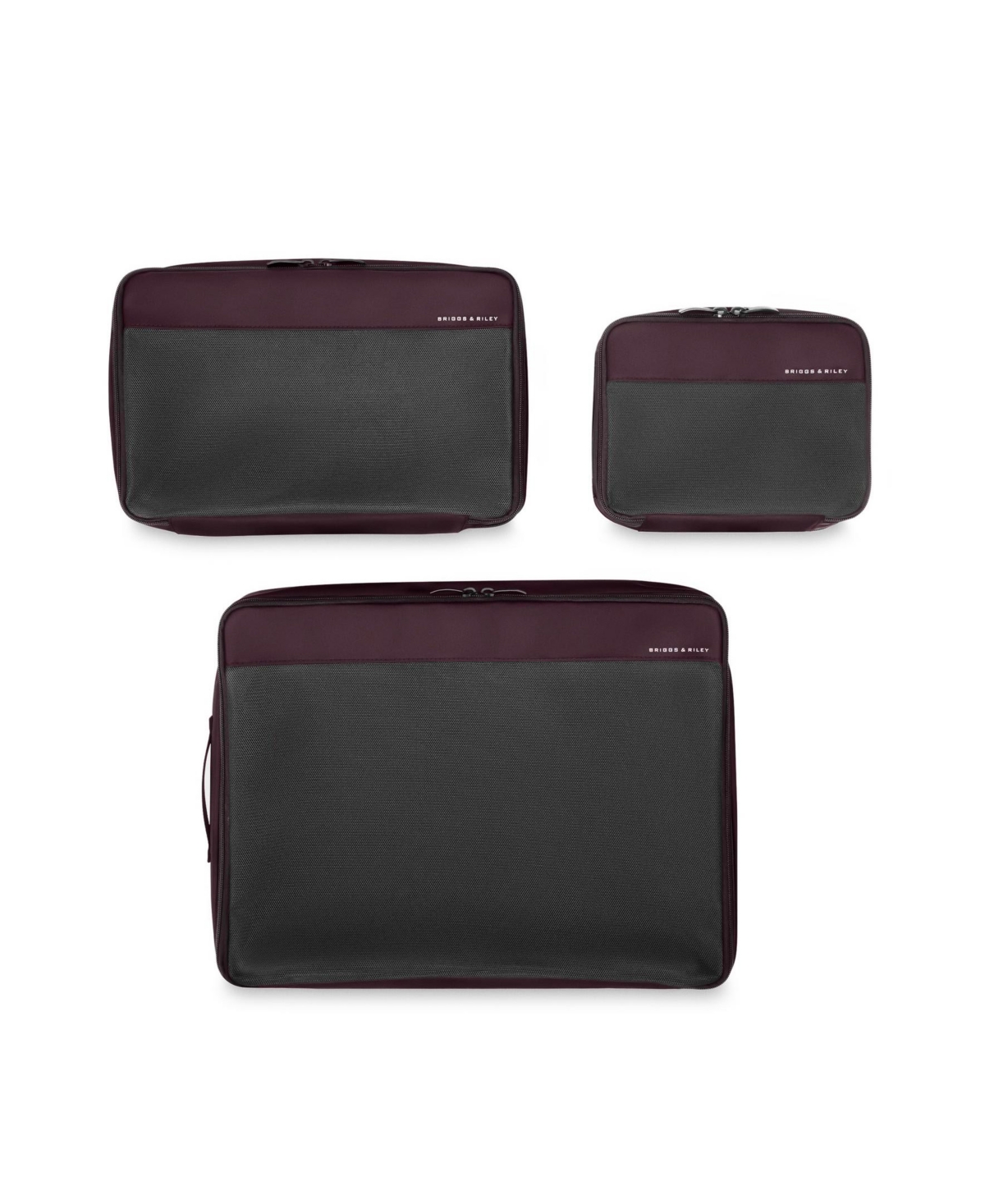 Briggs & Riley Travel Essentials Check In Packing Cube Set In Plum