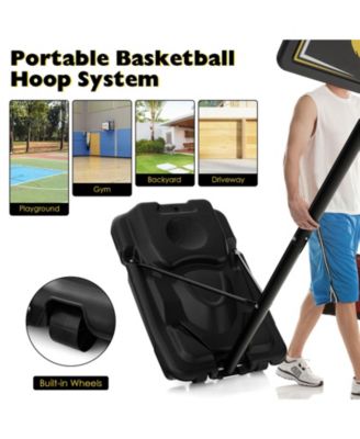 4.25-10 Feet Portable Adjustable Basketball Goal Hoop System