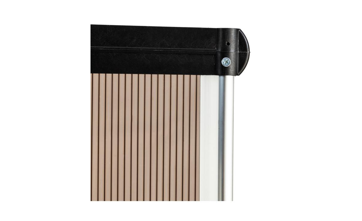 Slickblue Ht-100 x 96cm Door & Window Rain Cover Eaves – DurableBoard with Black Holder for Household Applications - Brown