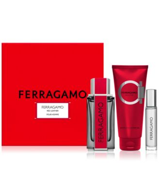Salvatore Ferragamo - Men's 3-Pc. Ferragamo Red Leather Eau de Parfum Gift Set