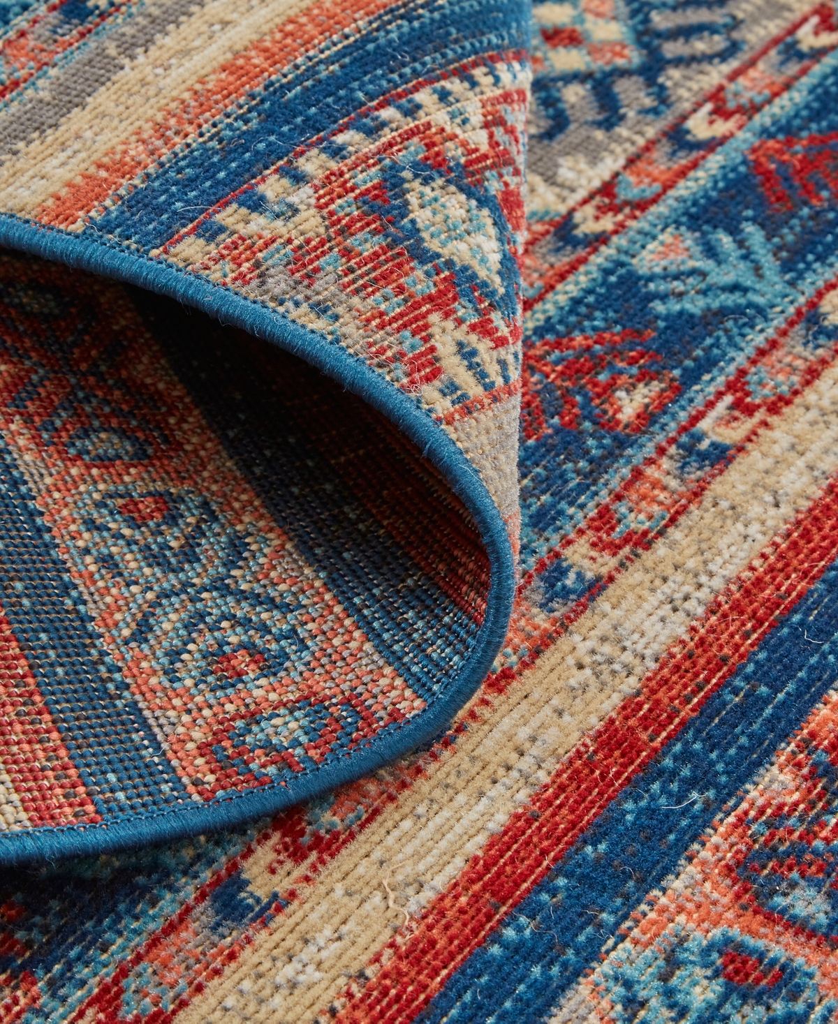 Feizy Nolan 39atf 2'10''x7'10'' Runner Area Rug In Blue,red