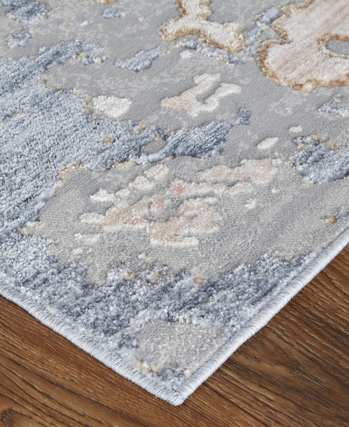 Feizy Laina 39g8f 3'x5' Area Rug In Tan,blue