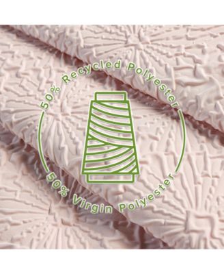 Starburst Water Repellent Crinkle Shower Curtain with Snap-in Liner and Hooks Set, 71"X72"