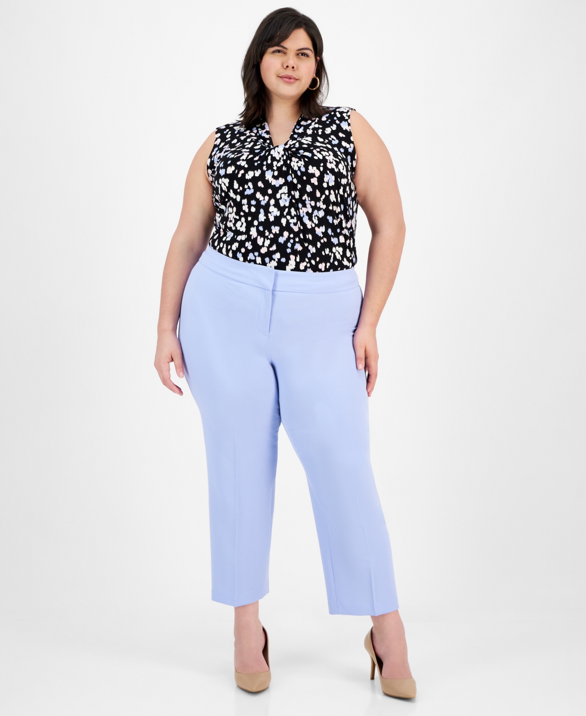 Plus Size Straight-Leg Pants - California Sky