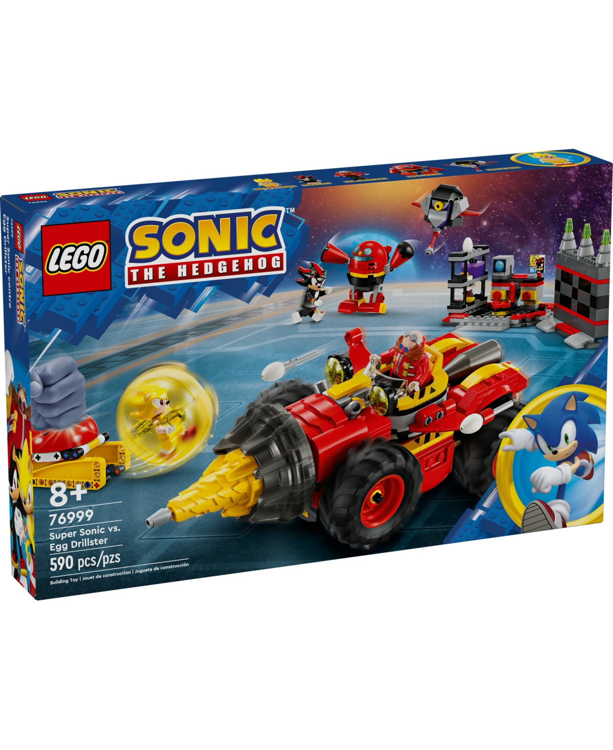Lego Sonic The Hedgehog Super Sonic Vs. Egg Drillster 76999 In Multi Color