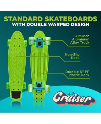 6'' PP Deck Skateboard, Mini Cruiser Skateboard for Kids, Teens, and Adults