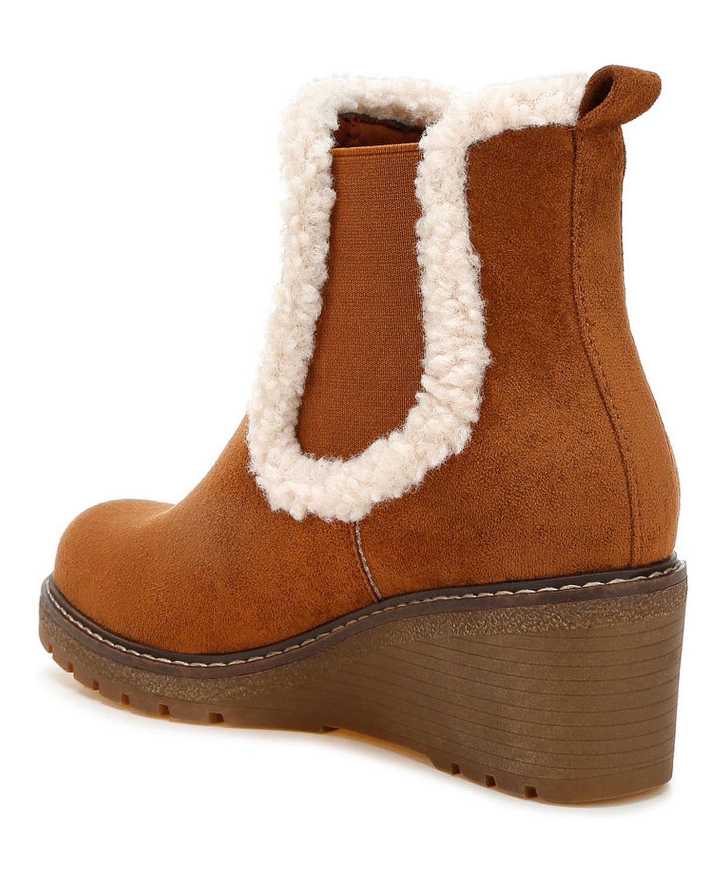 Женские ботинки London Rag Thunderhoof Faux Fur Lined Chelsea, цвет: Бежевый / Хаки — фото 2
