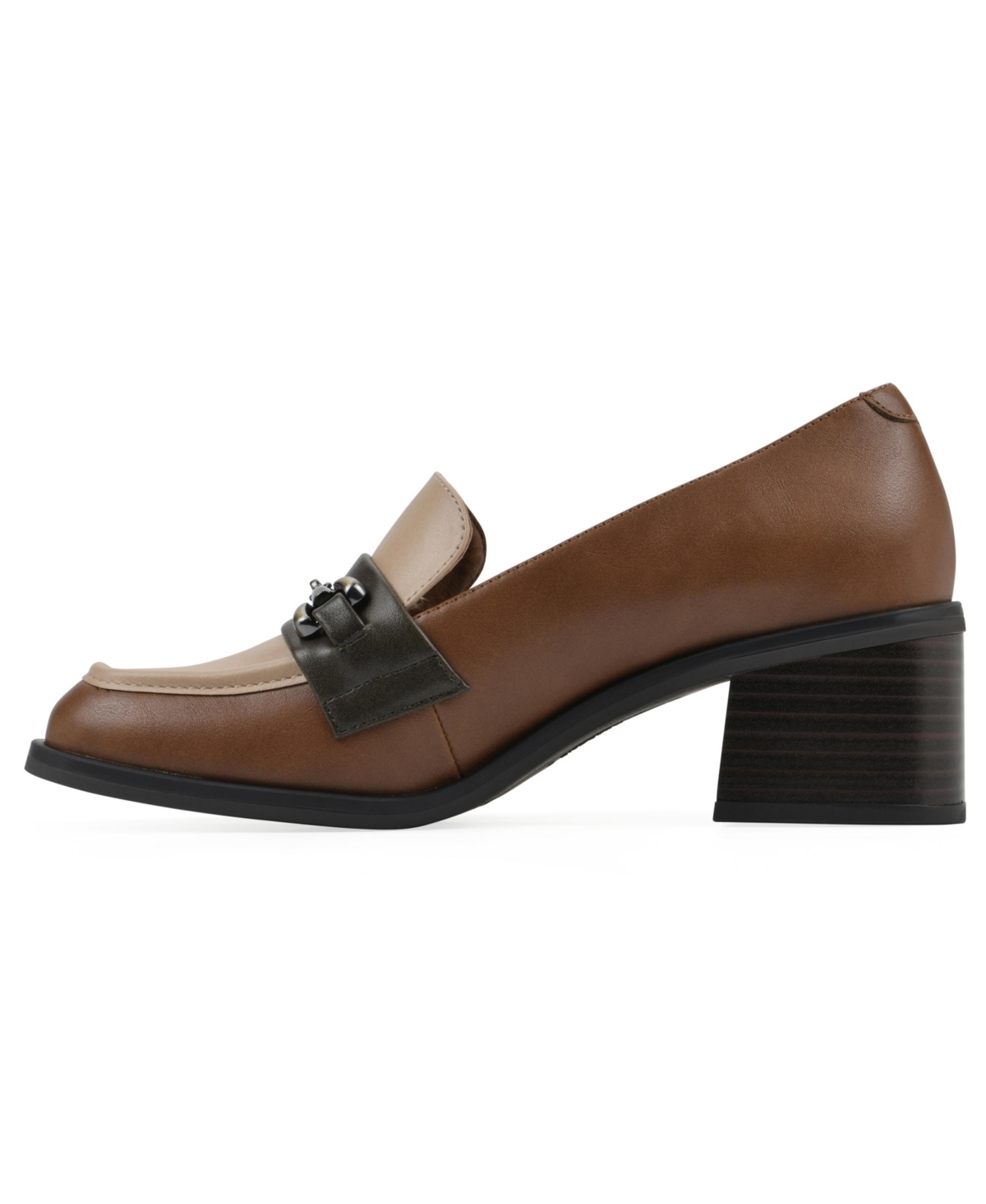 White Mountain Women's Nacho Heeled Loafers
